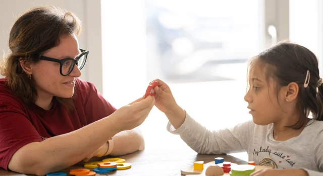 Una educatrice e una utente