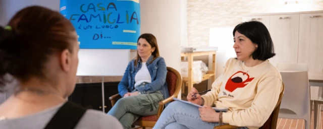 Un momento di incontro con le operatrici